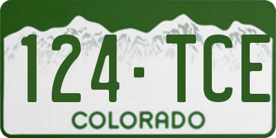 CO license plate 124TCE