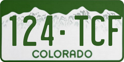CO license plate 124TCF