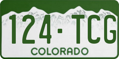 CO license plate 124TCG