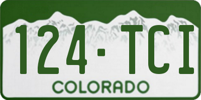 CO license plate 124TCI