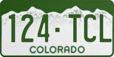 CO license plate 124TCL