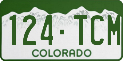 CO license plate 124TCM