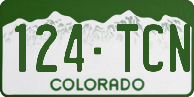 CO license plate 124TCN