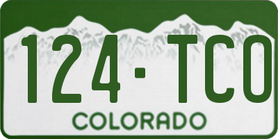 CO license plate 124TCO
