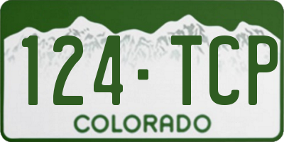 CO license plate 124TCP