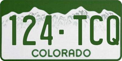 CO license plate 124TCQ