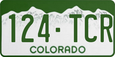 CO license plate 124TCR