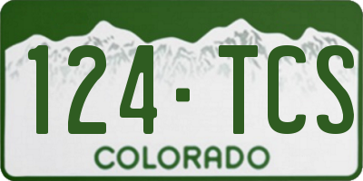 CO license plate 124TCS