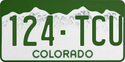 CO license plate 124TCU