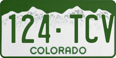 CO license plate 124TCV