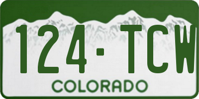 CO license plate 124TCW