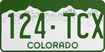 CO license plate 124TCX