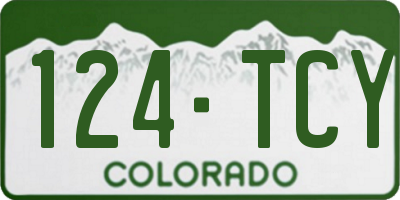 CO license plate 124TCY