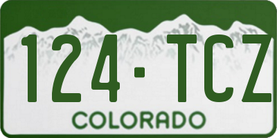 CO license plate 124TCZ