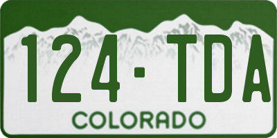 CO license plate 124TDA