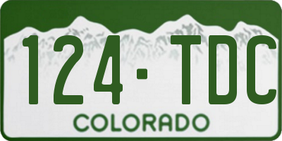 CO license plate 124TDC