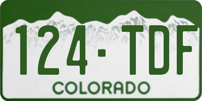 CO license plate 124TDF