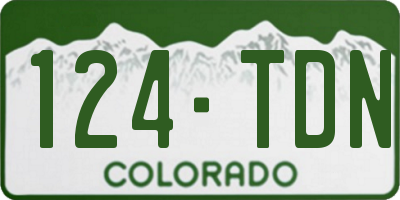 CO license plate 124TDN