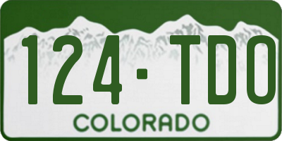 CO license plate 124TDO
