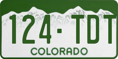 CO license plate 124TDT