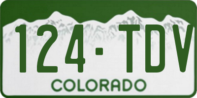 CO license plate 124TDV