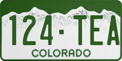 CO license plate 124TEA