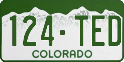 CO license plate 124TED