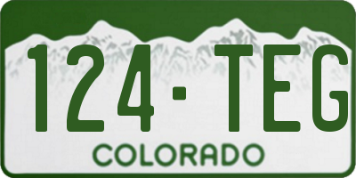 CO license plate 124TEG