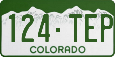 CO license plate 124TEP