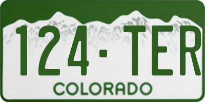 CO license plate 124TER