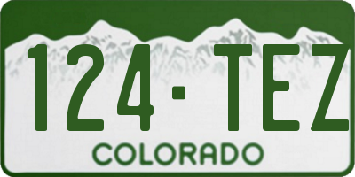 CO license plate 124TEZ