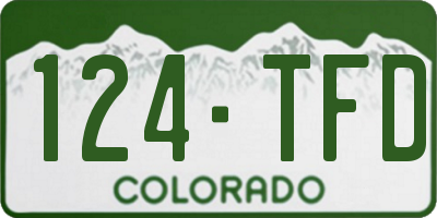 CO license plate 124TFD
