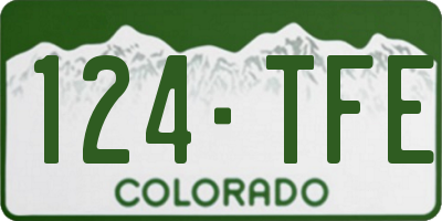 CO license plate 124TFE