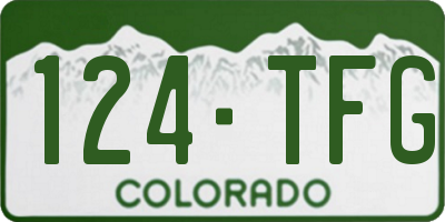 CO license plate 124TFG