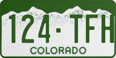 CO license plate 124TFH