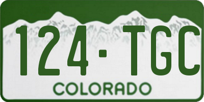 CO license plate 124TGC