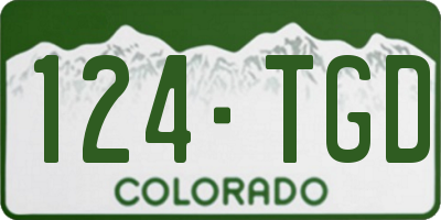 CO license plate 124TGD