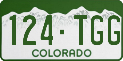 CO license plate 124TGG