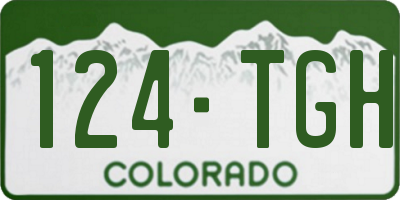 CO license plate 124TGH