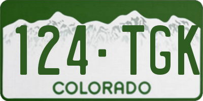CO license plate 124TGK