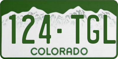 CO license plate 124TGL