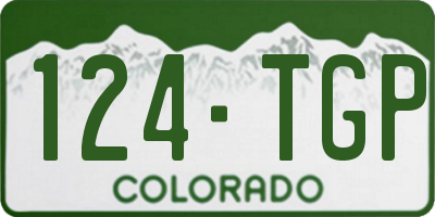 CO license plate 124TGP