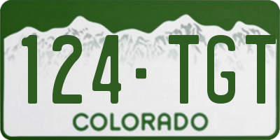 CO license plate 124TGT