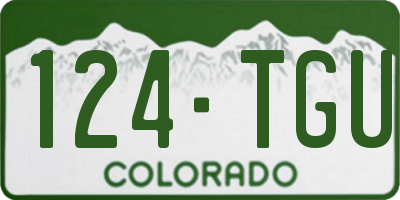 CO license plate 124TGU