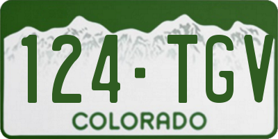 CO license plate 124TGV