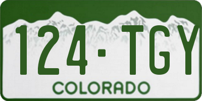 CO license plate 124TGY