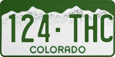 CO license plate 124THC