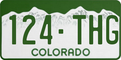 CO license plate 124THG