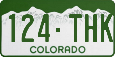 CO license plate 124THK