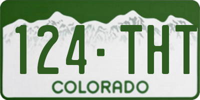 CO license plate 124THT